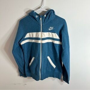 Nike Blue Full Zip Sweatshirt Large Kids Youth Hooded